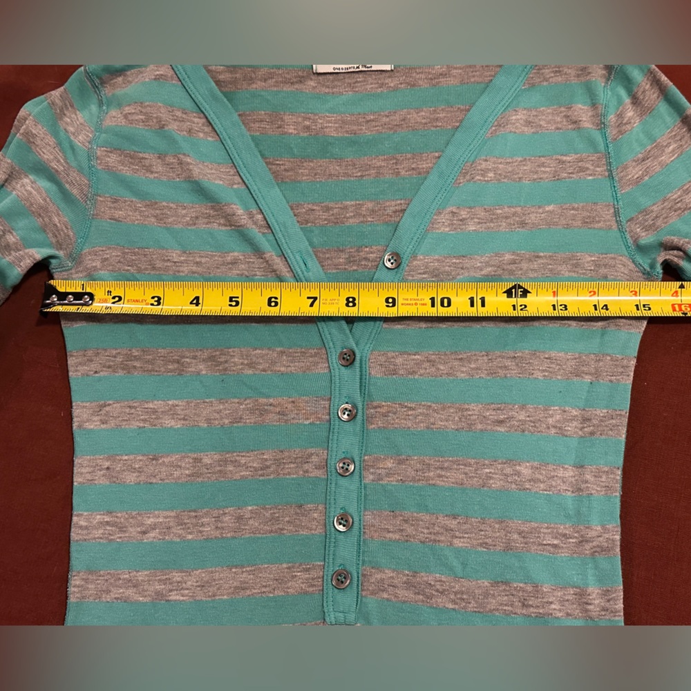Vintage Y2K MICHAEL STARS Striped Long Sleeved Henley Shirt - Picture 3 of 6